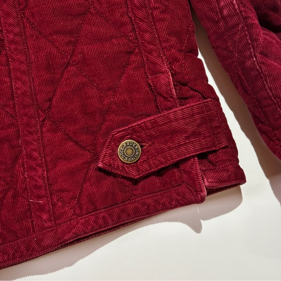 Eddie Bauer quilted corduroy jacket warm insulated heritage barn style L red - Picture 5 of 12